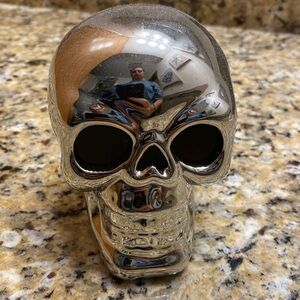 Silver Skull Decor